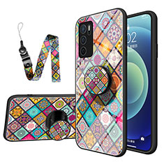 Coque Contour Silicone et Vitre Motif Fantaisie Miroir Etui Housse LS3 pour Oppo A16 Mixte