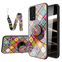 Coque Contour Silicone et Vitre Motif Fantaisie Miroir Etui Housse LS3 pour Oppo A55 4G Colorful