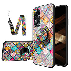 Coque Contour Silicone et Vitre Motif Fantaisie Miroir Etui Housse LS3 pour Oppo A78 4G Mixte