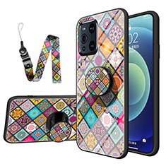 Coque Contour Silicone et Vitre Motif Fantaisie Miroir Etui Housse LS3 pour Oppo Find X3 5G Colorful