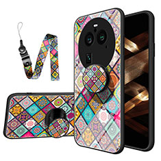 Coque Contour Silicone et Vitre Motif Fantaisie Miroir Etui Housse LS3 pour Oppo Find X6 Pro 5G Colorful