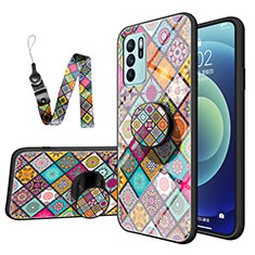 Coque Contour Silicone et Vitre Motif Fantaisie Miroir Etui Housse LS3 pour Oppo Reno6 Z 5G Mixte