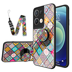 Coque Contour Silicone et Vitre Motif Fantaisie Miroir Etui Housse LS3 pour Oppo Reno8 Pro+ Plus 5G Mixte