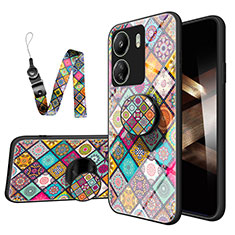 Coque Contour Silicone et Vitre Motif Fantaisie Miroir Etui Housse LS3 pour Xiaomi Poco C65 Colorful