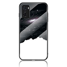 Coque Contour Silicone et Vitre Motif Fantaisie Miroir Etui Housse LS4 pour Oppo A55S 5G Noir