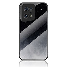 Coque Contour Silicone et Vitre Motif Fantaisie Miroir Etui Housse LS4 pour Oppo Find X5 5G Gris