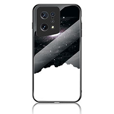 Coque Contour Silicone et Vitre Motif Fantaisie Miroir Etui Housse LS4 pour Oppo Find X5 5G Noir