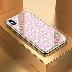 Coque Contour Silicone et Vitre Motif Fantaisie Miroir Etui Housse pour Apple iPhone X Or Rose