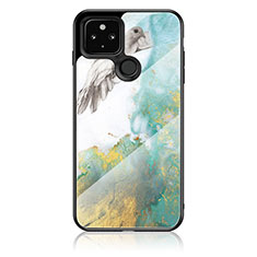 Coque Contour Silicone et Vitre Motif Fantaisie Miroir Etui Housse pour Google Pixel 4a 5G Vert