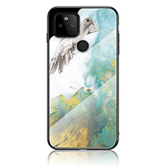 Coque Contour Silicone et Vitre Motif Fantaisie Miroir Etui Housse pour Google Pixel 5a 5G Vert