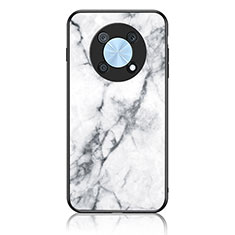 Coque Contour Silicone et Vitre Motif Fantaisie Miroir Etui Housse pour Huawei Enjoy 50 Pro Blanc