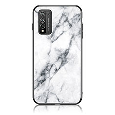 Coque Contour Silicone et Vitre Motif Fantaisie Miroir Etui Housse pour Huawei Honor 10X Lite Blanc