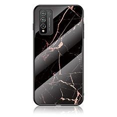 Coque Contour Silicone et Vitre Motif Fantaisie Miroir Etui Housse pour Huawei Honor 10X Lite Or et Noir