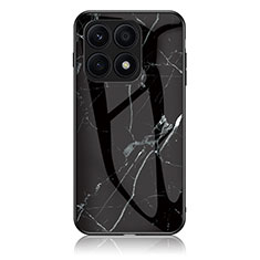 Coque Contour Silicone et Vitre Motif Fantaisie Miroir Etui Housse pour Huawei Honor 70 Lite 5G Noir