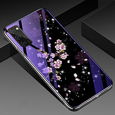 Coque Contour Silicone et Vitre Motif Fantaisie Miroir Etui Housse pour Huawei Honor V30 5G Colorful