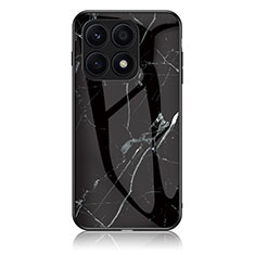 Coque Contour Silicone et Vitre Motif Fantaisie Miroir Etui Housse pour Huawei Honor X6 5G Noir