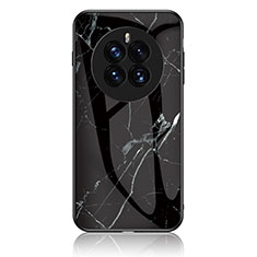 Coque Contour Silicone et Vitre Motif Fantaisie Miroir Etui Housse pour Huawei Mate 50 Pro Noir