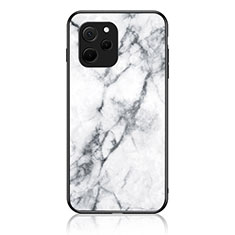 Coque Contour Silicone et Vitre Motif Fantaisie Miroir Etui Housse pour Huawei Nova Y61 Blanc