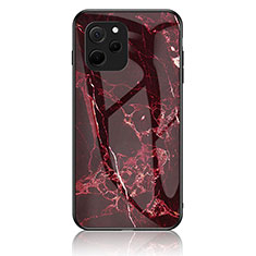 Coque Contour Silicone et Vitre Motif Fantaisie Miroir Etui Housse pour Huawei Nova Y61 Rouge