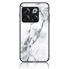 Coque Contour Silicone et Vitre Motif Fantaisie Miroir Etui Housse pour OnePlus 10T 5G Blanc