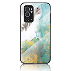 Coque Contour Silicone et Vitre Motif Fantaisie Miroir Etui Housse pour OnePlus 9RT 5G Vert