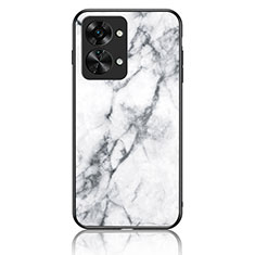 Coque Contour Silicone et Vitre Motif Fantaisie Miroir Etui Housse pour OnePlus Nord 2T 5G Blanc