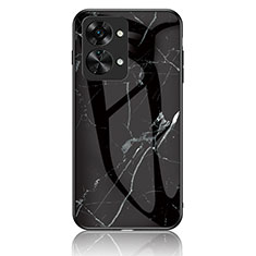 Coque Contour Silicone et Vitre Motif Fantaisie Miroir Etui Housse pour OnePlus Nord 2T 5G Noir