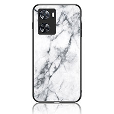 Coque Contour Silicone et Vitre Motif Fantaisie Miroir Etui Housse pour OnePlus Nord N20 SE Blanc