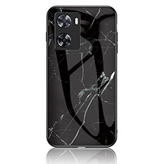 Coque Contour Silicone et Vitre Motif Fantaisie Miroir Etui Housse pour OnePlus Nord N20 SE Noir