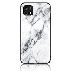 Coque Contour Silicone et Vitre Motif Fantaisie Miroir Etui Housse pour Oppo A16e Blanc