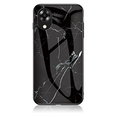 Coque Contour Silicone et Vitre Motif Fantaisie Miroir Etui Housse pour Oppo A17K Noir