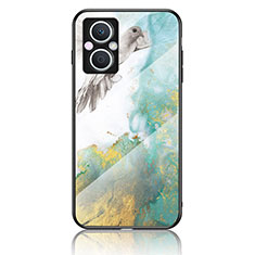 Coque Contour Silicone et Vitre Motif Fantaisie Miroir Etui Housse pour Oppo A96 5G Vert