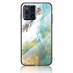 Coque Contour Silicone et Vitre Motif Fantaisie Miroir Etui Housse pour Oppo Find X3 5G Vert