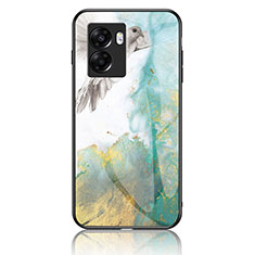 Coque Contour Silicone et Vitre Motif Fantaisie Miroir Etui Housse pour Oppo K10 5G India Vert