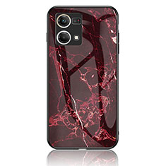 Coque Contour Silicone et Vitre Motif Fantaisie Miroir Etui Housse pour Oppo Reno7 4G Rouge