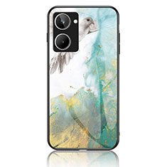 Coque Contour Silicone et Vitre Motif Fantaisie Miroir Etui Housse pour Realme 10 Pro 5G Vert