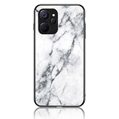 Coque Contour Silicone et Vitre Motif Fantaisie Miroir Etui Housse pour Realme 10T 5G Blanc