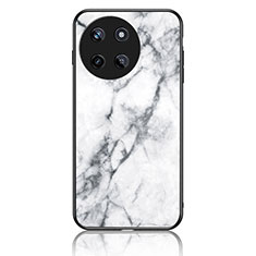 Coque Contour Silicone et Vitre Motif Fantaisie Miroir Etui Housse pour Realme 11 4G Blanc