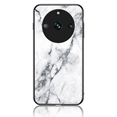 Coque Contour Silicone et Vitre Motif Fantaisie Miroir Etui Housse pour Realme 11 Pro 5G Blanc