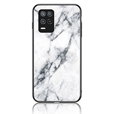 Coque Contour Silicone et Vitre Motif Fantaisie Miroir Etui Housse pour Realme 8 5G Blanc