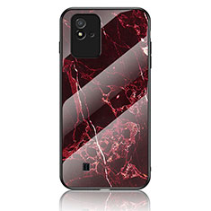 Coque Contour Silicone et Vitre Motif Fantaisie Miroir Etui Housse pour Realme C11 (2021) Rouge