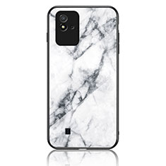 Coque Contour Silicone et Vitre Motif Fantaisie Miroir Etui Housse pour Realme C20 Blanc