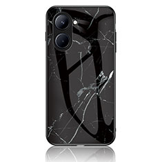 Coque Contour Silicone et Vitre Motif Fantaisie Miroir Etui Housse pour Realme C33 (2023) Noir