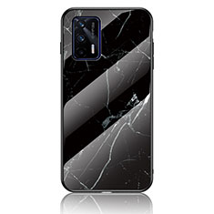 Coque Contour Silicone et Vitre Motif Fantaisie Miroir Etui Housse pour Realme GT Neo 2T 5G Noir