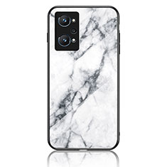 Coque Contour Silicone et Vitre Motif Fantaisie Miroir Etui Housse pour Realme GT Neo2 5G Blanc