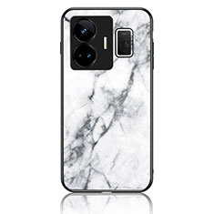 Coque Contour Silicone et Vitre Motif Fantaisie Miroir Etui Housse pour Realme GT Neo5 240W 5G Blanc