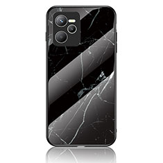 Coque Contour Silicone et Vitre Motif Fantaisie Miroir Etui Housse pour Realme Narzo 50A Prime Noir