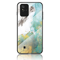 Coque Contour Silicone et Vitre Motif Fantaisie Miroir Etui Housse pour Realme Narzo 50i Vert