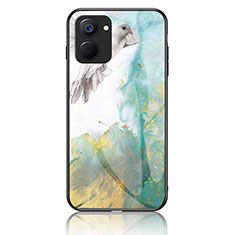 Coque Contour Silicone et Vitre Motif Fantaisie Miroir Etui Housse pour Realme V30t 5G Vert