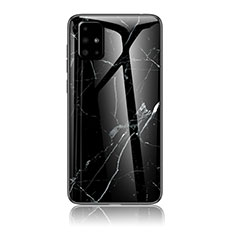 Coque Contour Silicone et Vitre Motif Fantaisie Miroir Etui Housse pour Samsung Galaxy A71 4G A715 Noir